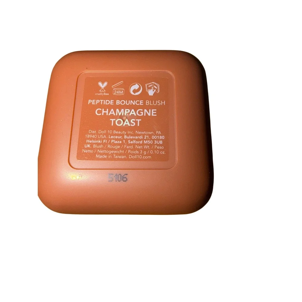 Doll 10 Blush Peptide Bounce Champagne Toast Peach Cream 0.10 oz New in Box
